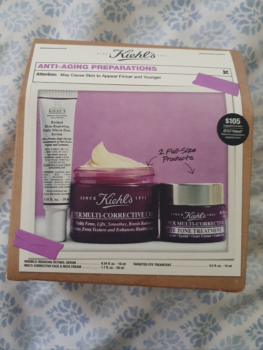 Kiehl's Anti-Aging Set in Purple and Silver Packaging
